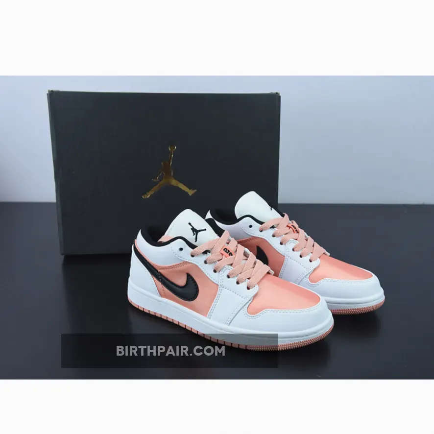 Air Jordan 1 Low White/Light Madder Root-Black / air jordan 1 low wmns light madder root