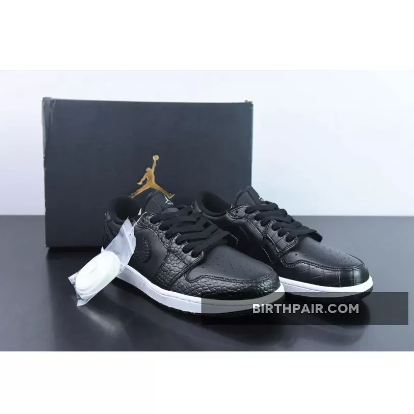 Air Jordan 1 Low Golf 'Black Croc' / Jordan 1 Crocodile Black
