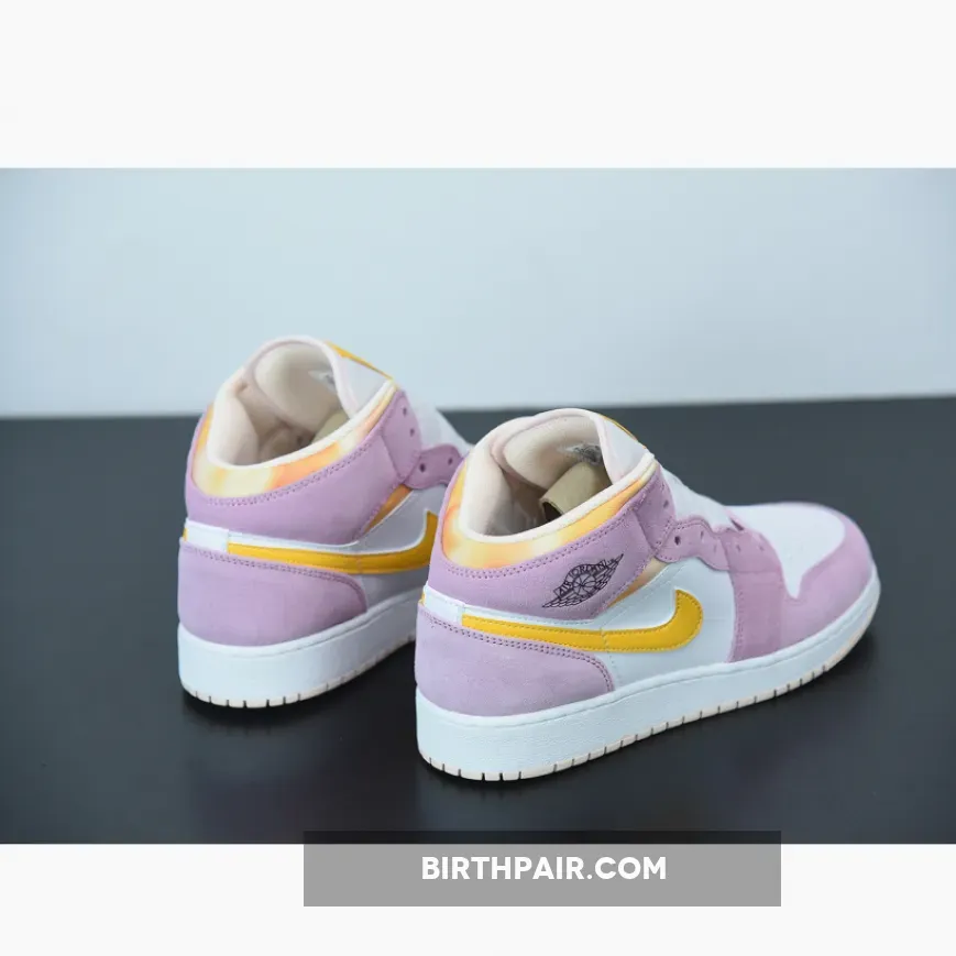 Air Jordan 1 Mid SE GS 'Arctic Pink' DC9517-600 Light Arctic Pink University Gold-White WMNS #University Pink Jordan 4