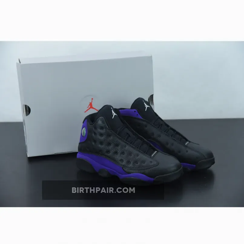 Air Jordan 13 Black/White-Court Purple Black Purple 13