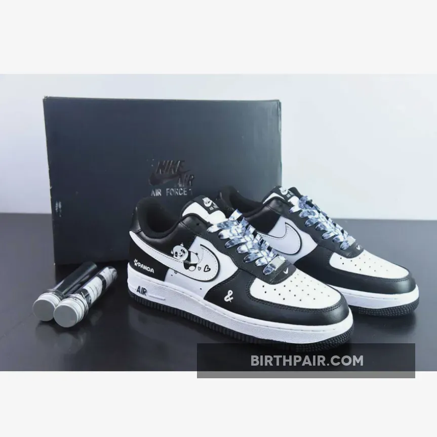 Custom BY You Nike Air Force 1 Low Panda Black White