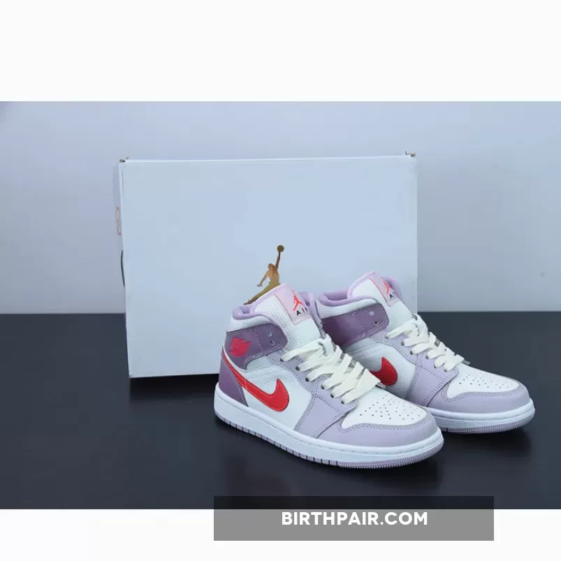 Air Jordan 1 Mid 'Valentine's Day' White/Pink-Red DR0174-500 - Jordan 1 Mid Valentine's Day 2022