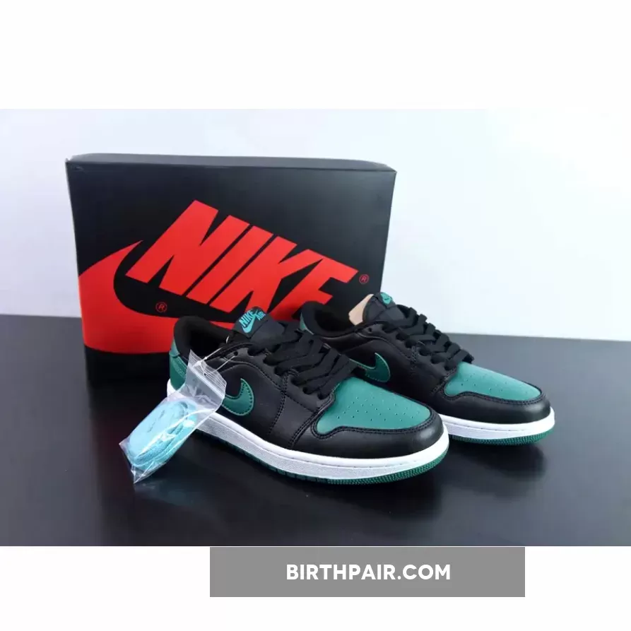 Online Sale Air Jordan 1 Low OG Black/Gorge Green