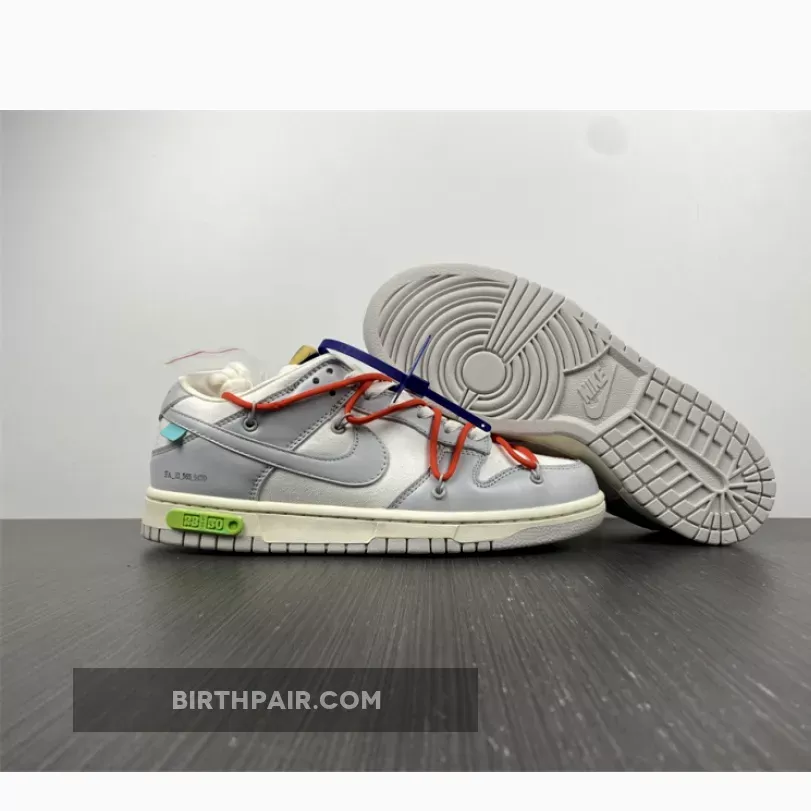 Off-White x Nike Dunk Low White Grey Lot 23 Neutral Nike Dunk Low