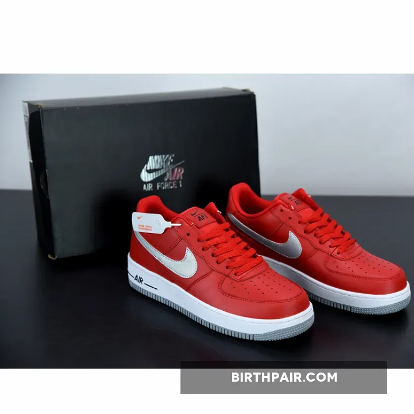 Nike Air Force 1 Low Red Grey / Red Black And Grey Air Force 1