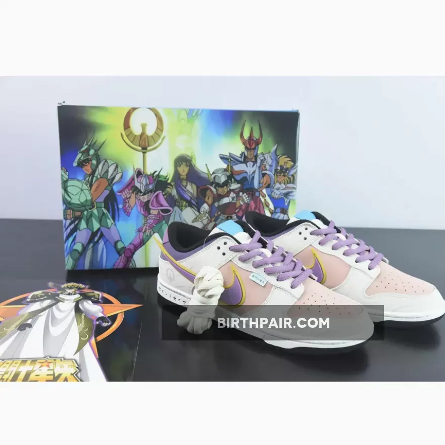 Saint Seiya X Nike Dunk Low Custom White Purple Pink To Buy