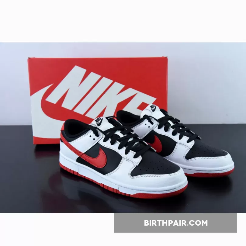 Nike Dunk Low White Black Red 1675861995 Brand New