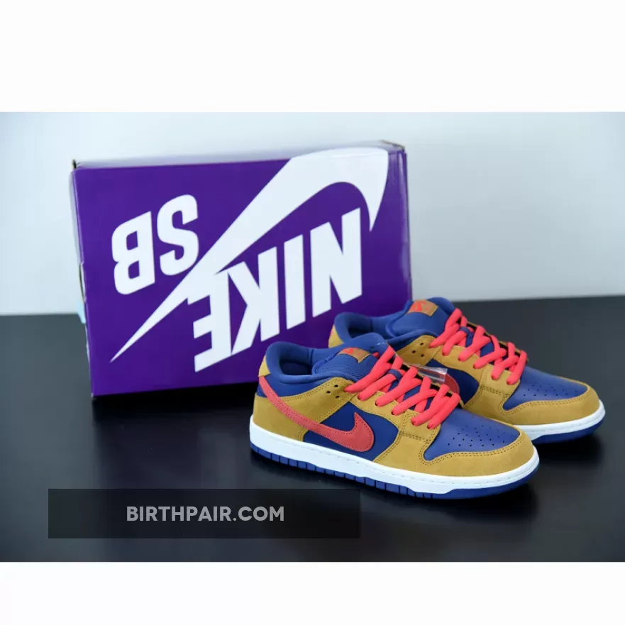 Nike SB Dunk Low 'Pelle Hat' Wheat/Light Fusion Red-Dark Purple / Papa Bear Air Jordans