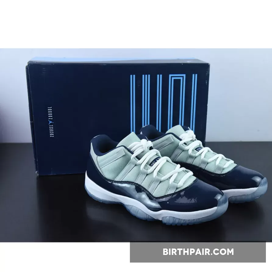Air Jordan 11 Low 'Georgetown' Grey Mist/White-Midnight Navy 528895-007 / Jordan 11 Low Goat