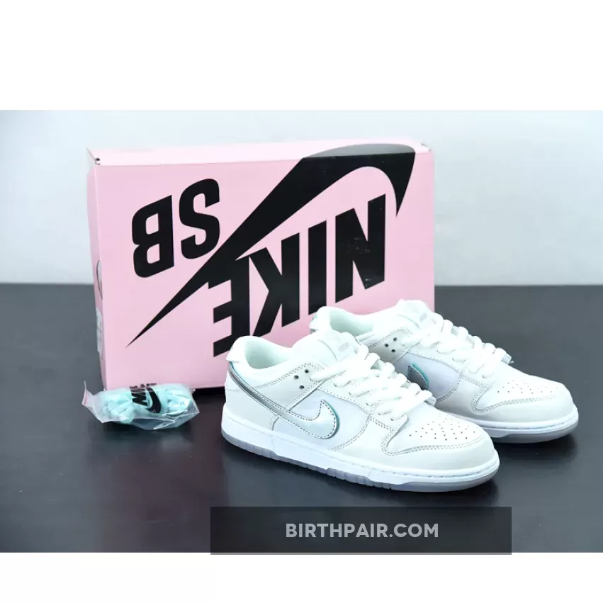 Diamond x Nike SB Dunk Low White BV1310-100 #nike diamond lows