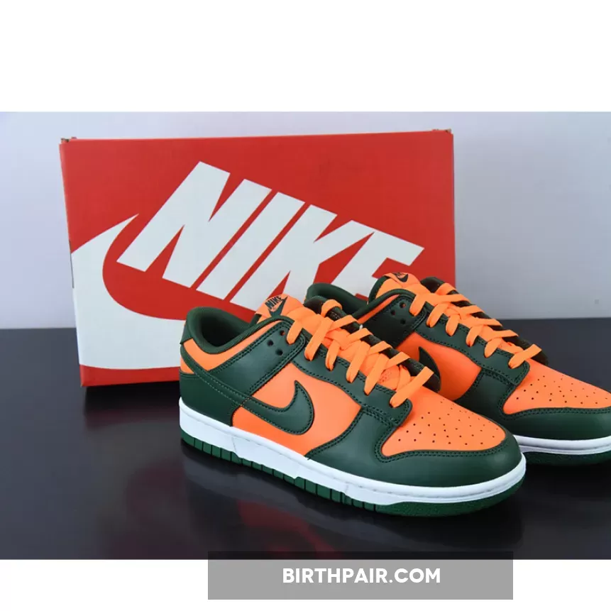 Nike Dunk Low 'Miami Hurricanes' Team Dark Green/Orange-White Nike Dunk Miami