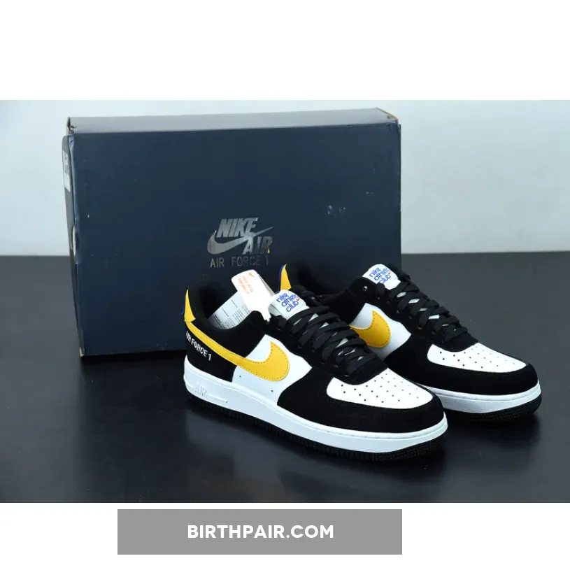 Yellow Airforces Nike Air Force 1 Low 'Athletic Club' Black/White-University Gold