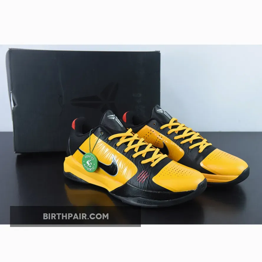 Nike Zoom Kobe 5 Protro 'Bruce Lee' Del Sol/Metallic Silver/Comet Red/Black brucelee kobe