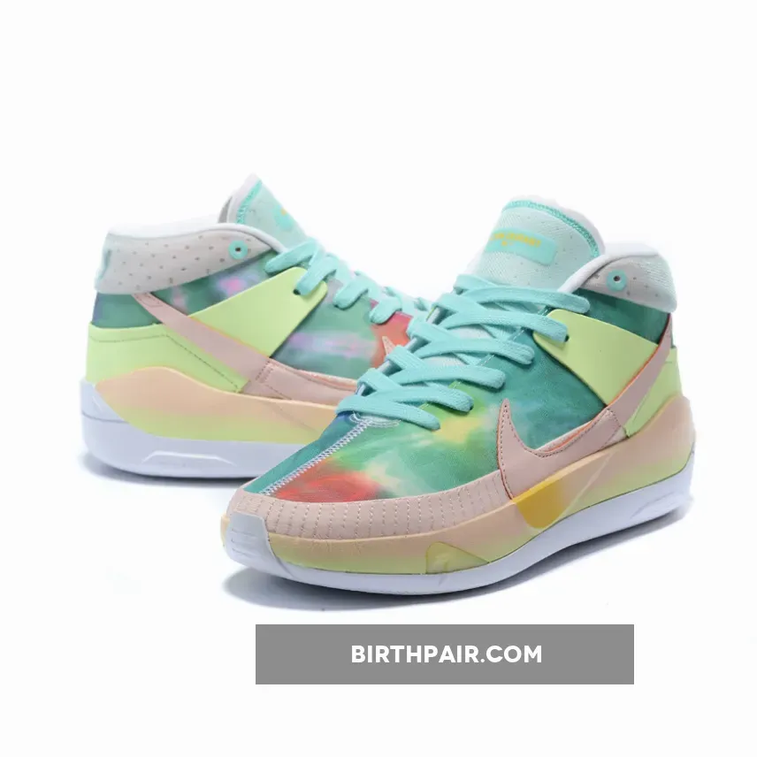 Nike KD 13 'Chill' Washed Coral/Laser Crimson-Pale Ivory-Barely Volt Green Kds