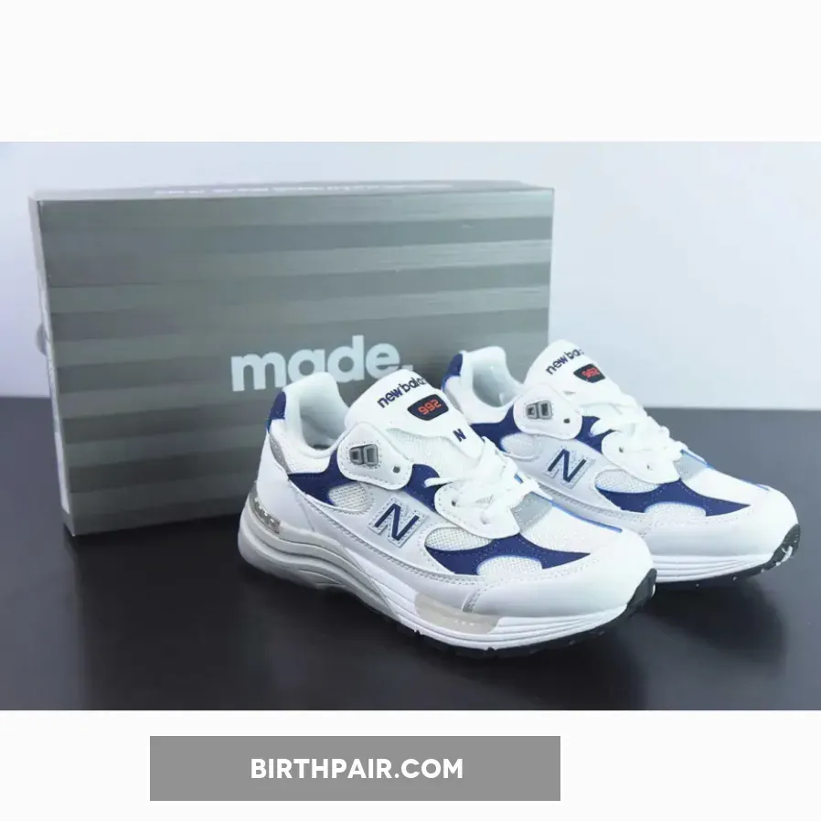 New Releases New Balance 992 White Navy M992EC