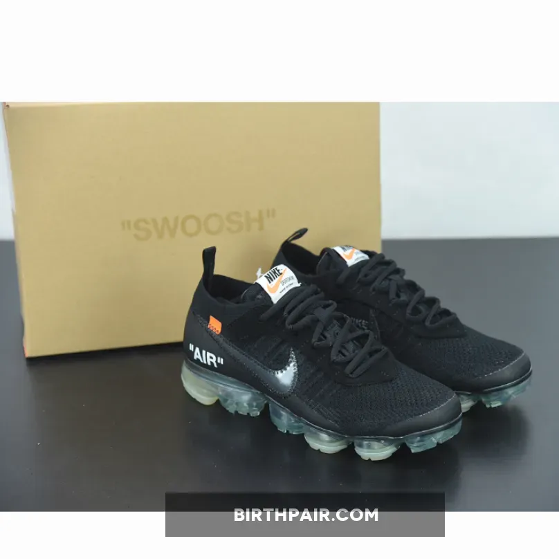 Mens All White Vapormax / Off-White x Nike Air VaporMax Black/Total Crimson-Clear