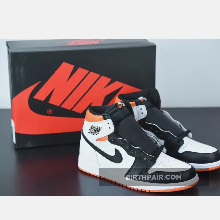 Orange Nike Jordan 1 Air Jordan 1 High Og Gs 'Electro Orange' AJ1 White Orange-Black