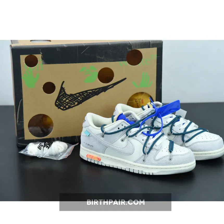 Off-White™ x Nike Dunk Low '16 of 50' Grey White Blue #lot 16 off white dunk