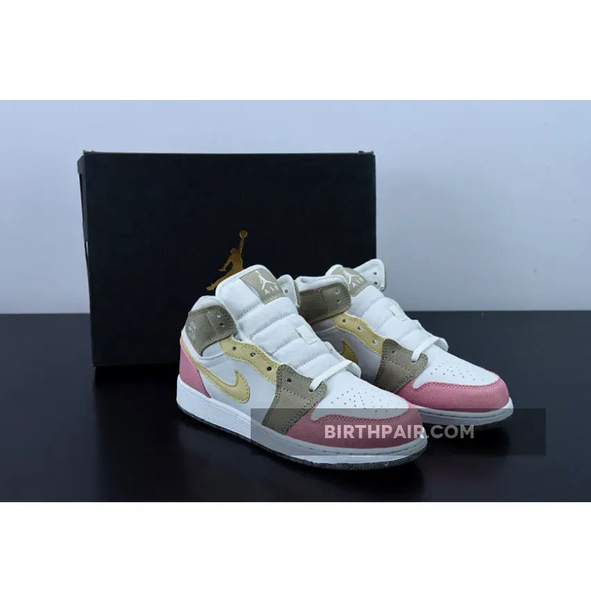 Air Jordan Pastel Grind Air Jordan 1 Mid GS SE Pastel Vivid Green Grind