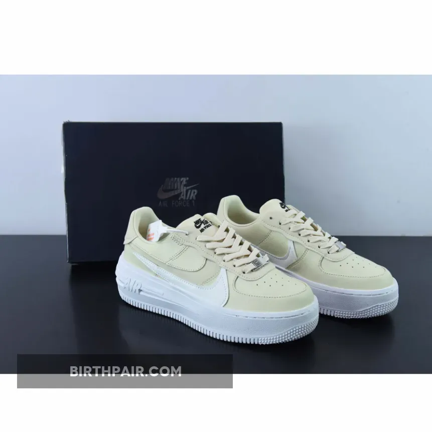 Nike Air Force 1 PLT.AF.ORM Fossil/Summit White-Black / Nike Air Force 1 Plt Af Orm