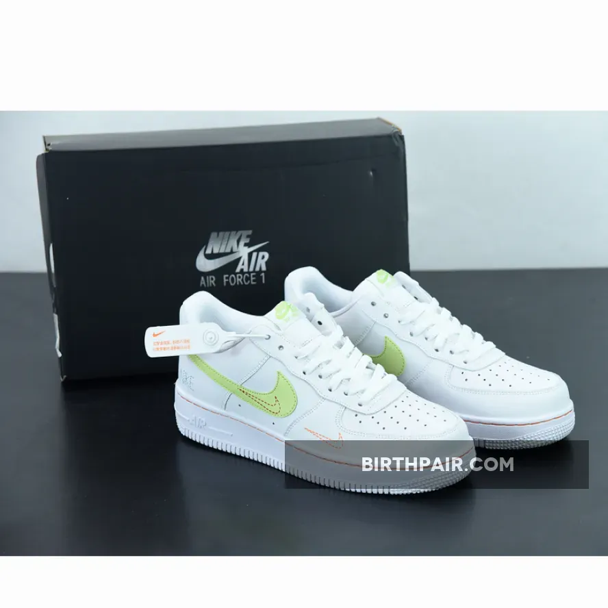 Nike Air Force 1 White/Bright Crimson/Light Photo Blue/Lime Ice DN8000-100 - Air Force 1 Lime Ice