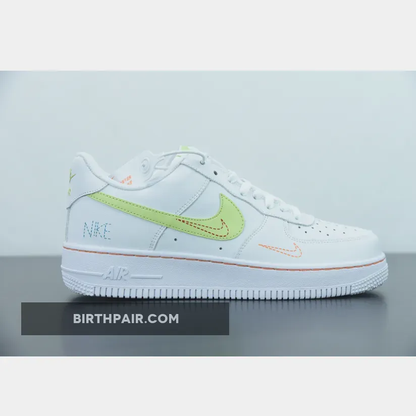 Nike Air Force 1 White/Bright Crimson/Light Photo Blue/Lime Ice DN8000-100 - Air Force 1 Lime Ice
