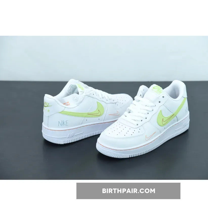 Nike Air Force 1 White/Bright Crimson/Light Photo Blue/Lime Ice DN8000-100 - Air Force 1 Lime Ice