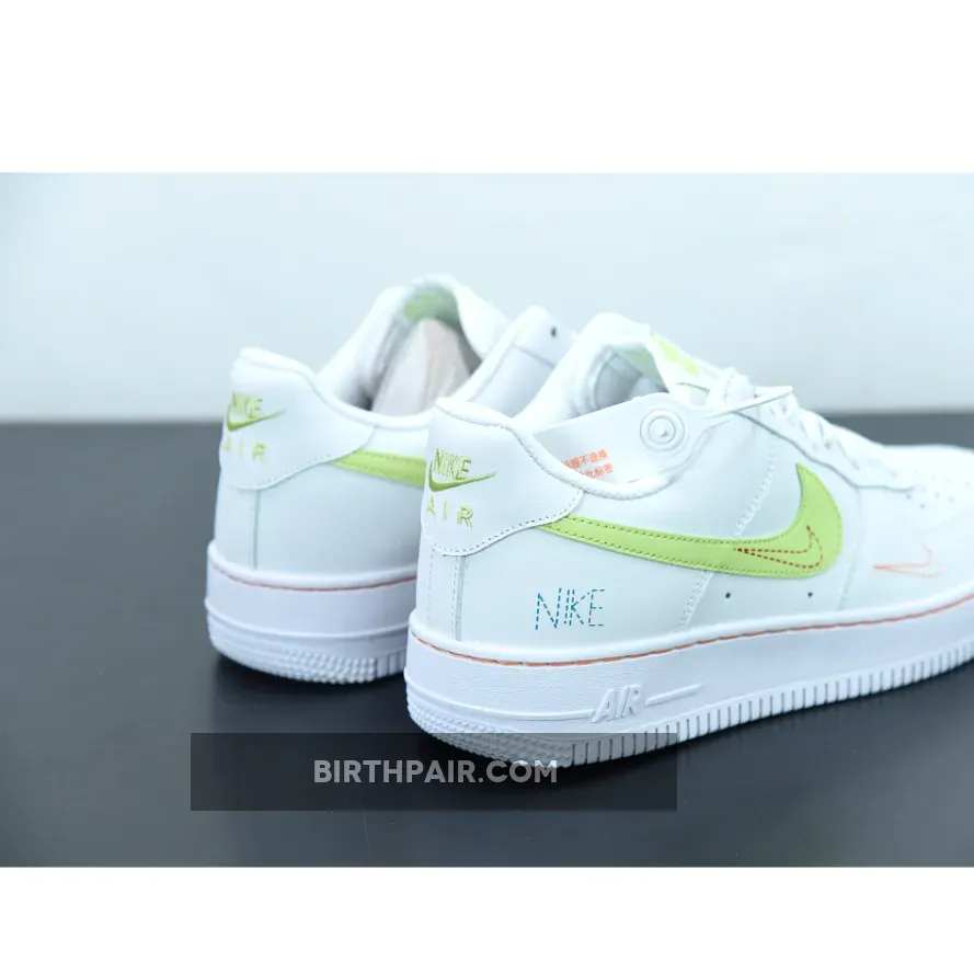 Nike Air Force 1 White/Bright Crimson/Light Photo Blue/Lime Ice DN8000-100 - Air Force 1 Lime Ice