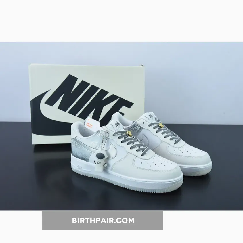 Nike Air Force 1 Low White Silver Nike Air Force 1 '07 Lv8 4 White Silver 1675865275