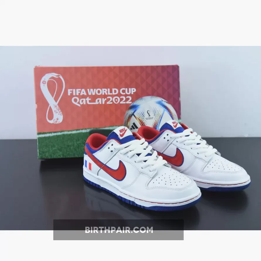 Nike Dunk Low 'France' White Blue Red 1675861162 - Custom Dunk Low