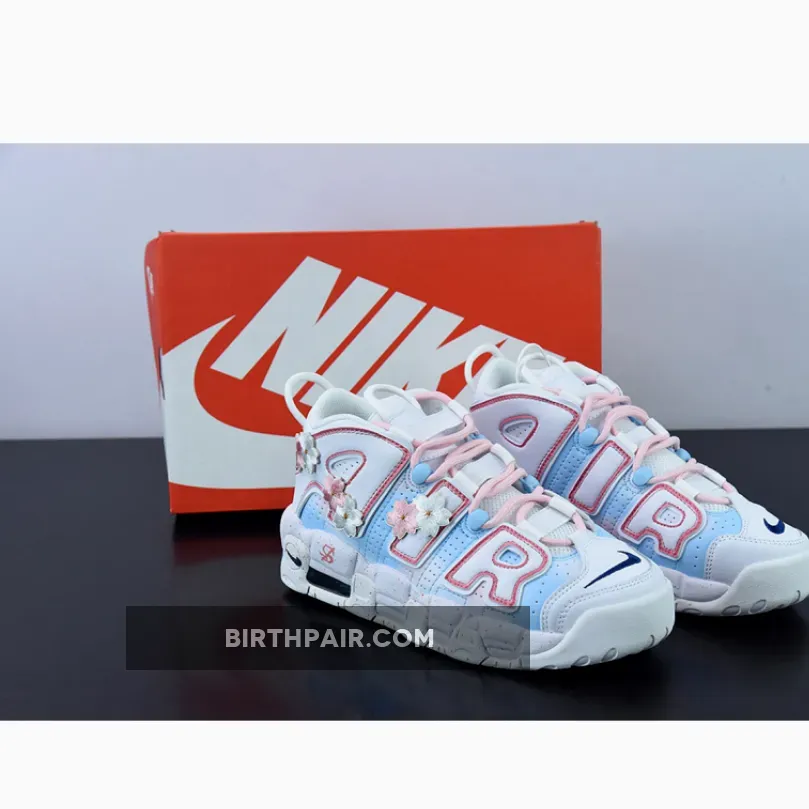 Nike Air More Uptempo Cherry White Blue Pink / Blue And Pink Nike