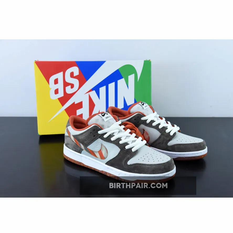Crushed D.C. X Nike SB Dunk Low White/Orange-Brown DH7782-001