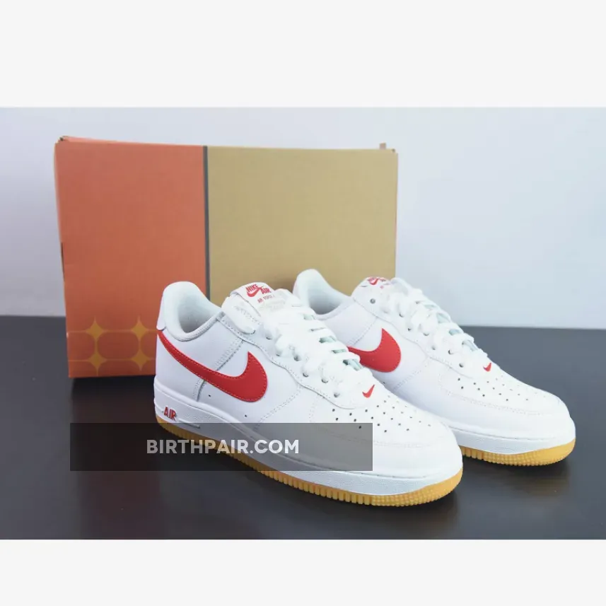 Nike Air Force 1 Low 'Since 82' White and University Red air force ones red and white