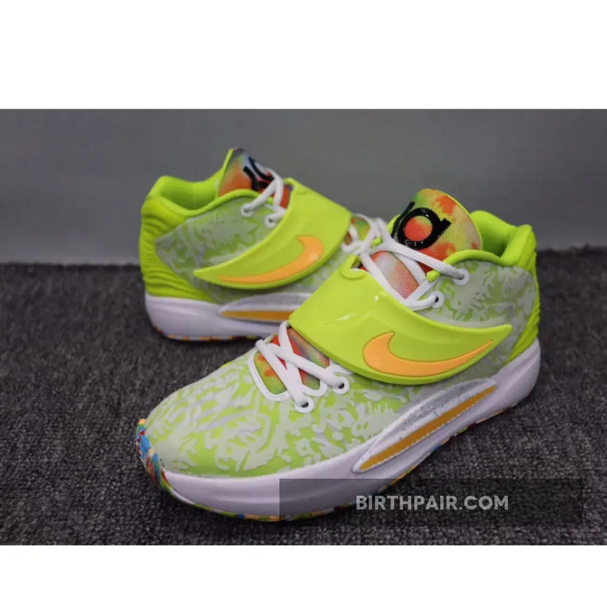 Nike KD 14 Cyber White/Lime Green CZ0170-101