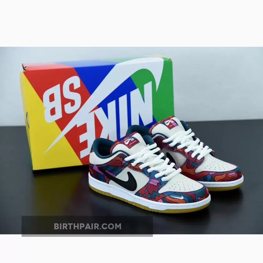 Piet Parra x Nike SB Dunk Low Pro Multi Fireberry Dunks