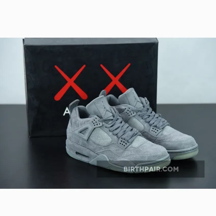 4 Kaws - Air Jordan 4 'KAWS' Cool Grey/White 930155-003