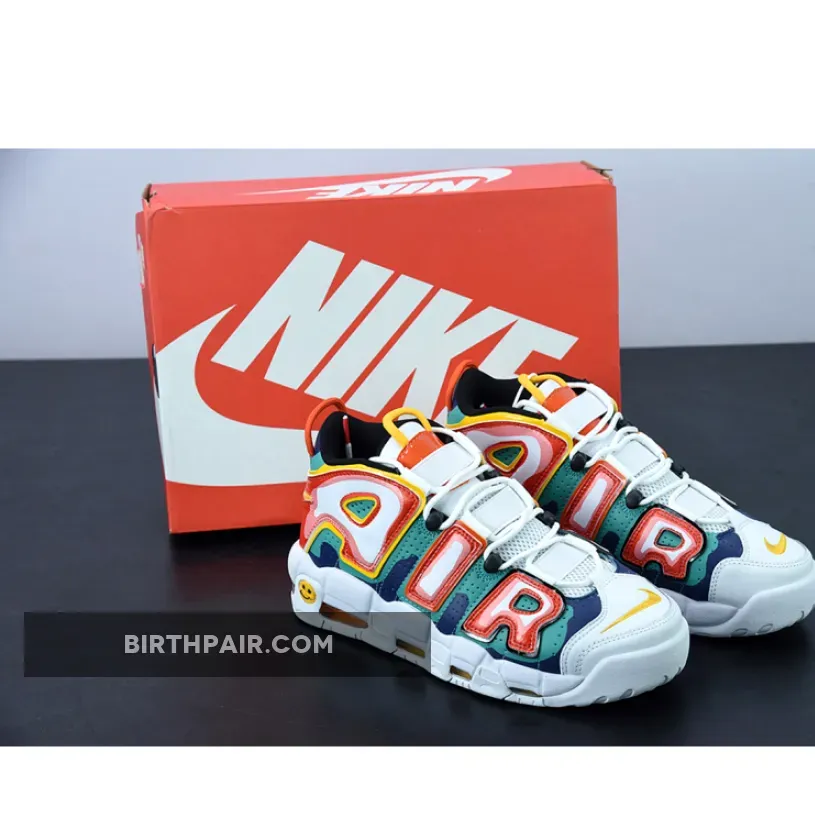 Nike Air More Uptempo White Green Navy Red New Releases