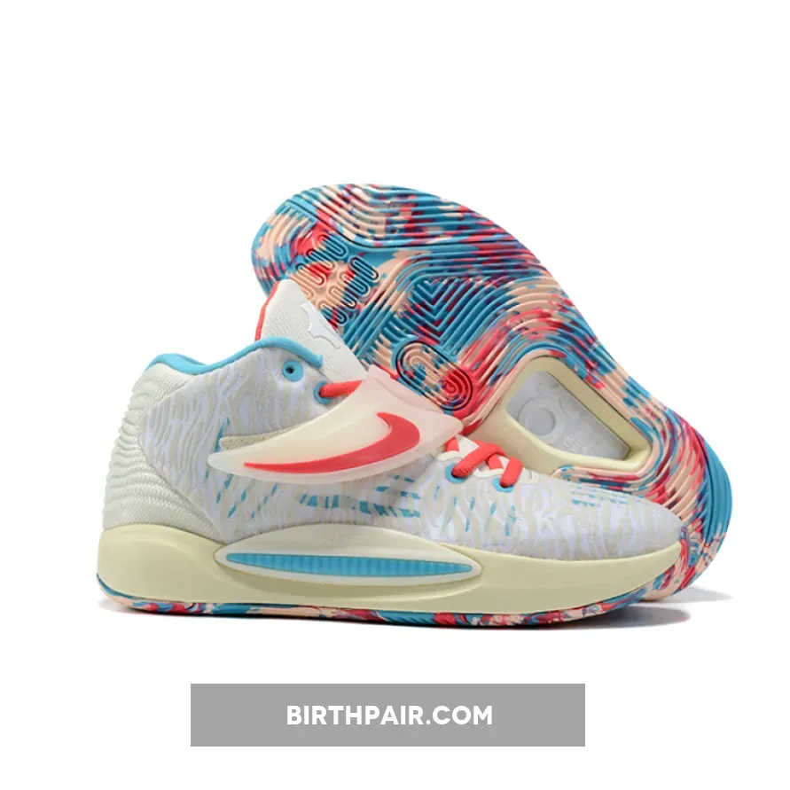 Blue And Red Kds Nike KD 14 'Multicolor' CW3935-700