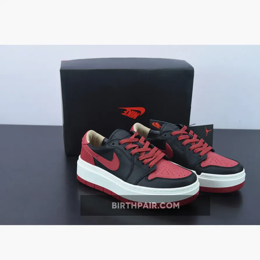 Air Jordan 1 Elevate Low Bred Black/Red DQ1823-006 - women's air jordan 1 elevate low se bred