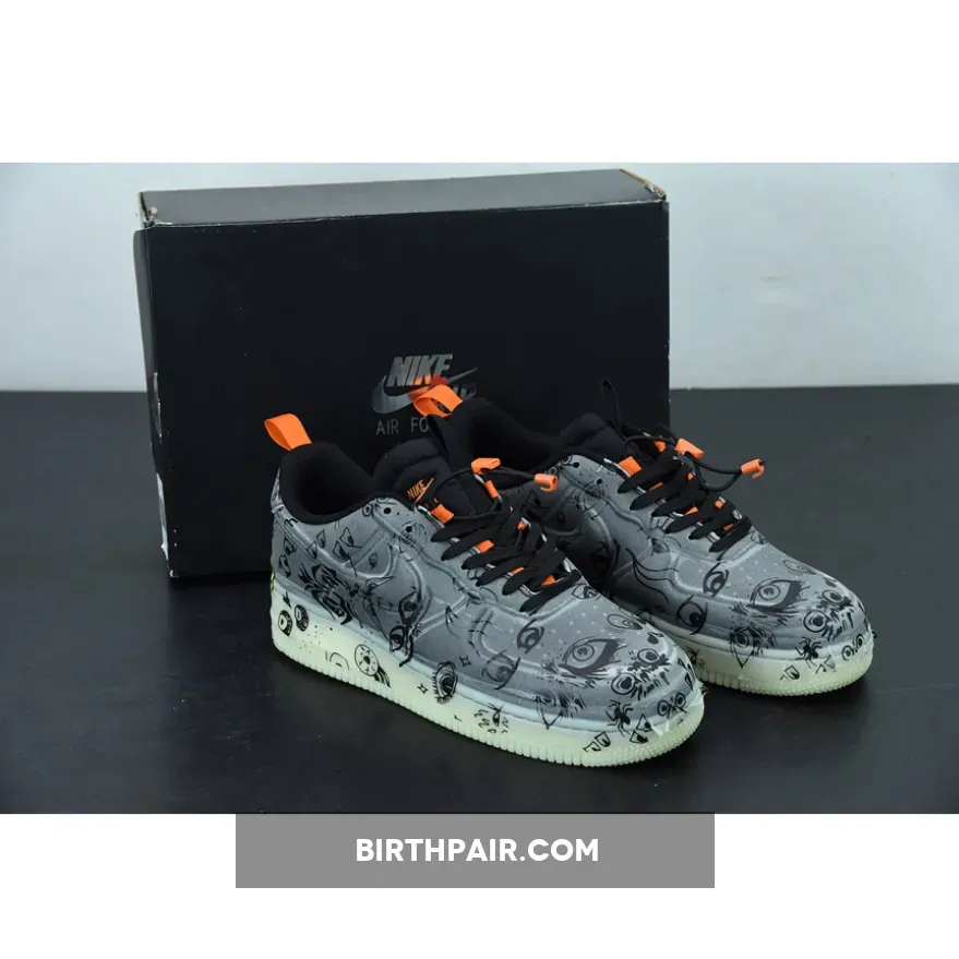 Nike Air Force 1 Experimental 'Halloween' Black Starfish White - Nike Air Force 1 Halloween 2023 DC8904-001