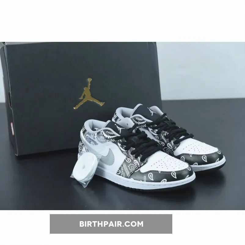 Aj 1 Low Black White Grey DIY Air Jordan 1 Low Black White Grey