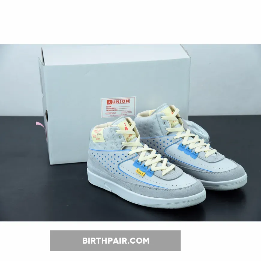 Union x Air Jordan 2 Grey Fog/Siren Red-Light Smoke Grey / jordan 2 stockx