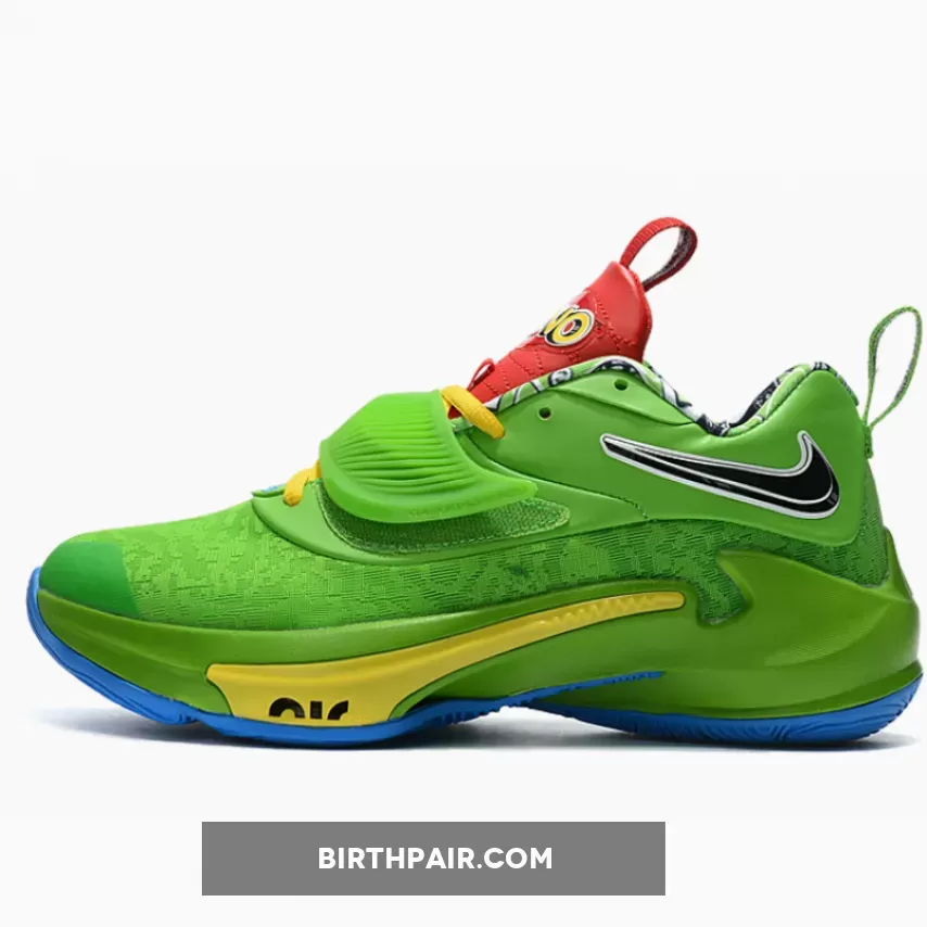 Zoom Freak Uno Shoes - UNO X Nike Zoom Freak 3 Green/Red-Yellow DC9364-300
