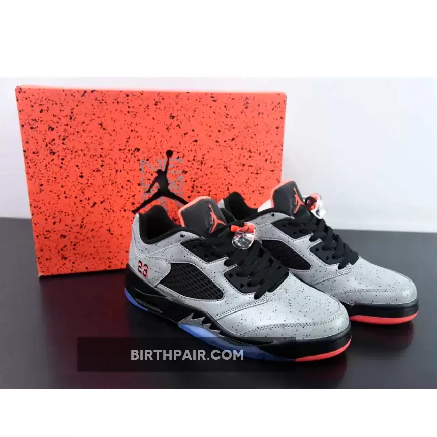 Neymar x Air Jordn 5 Retro Low Reflective Silver/Infrared 23-Black