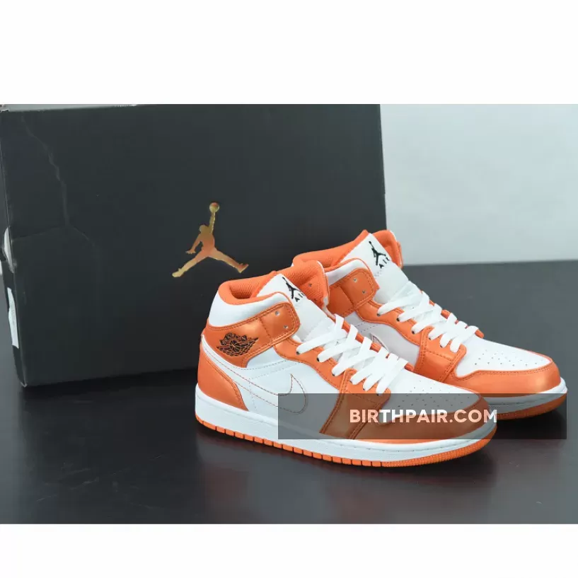 Jordan 1 White And Orange / Air Jordan 1 Mid 'White/Orange'