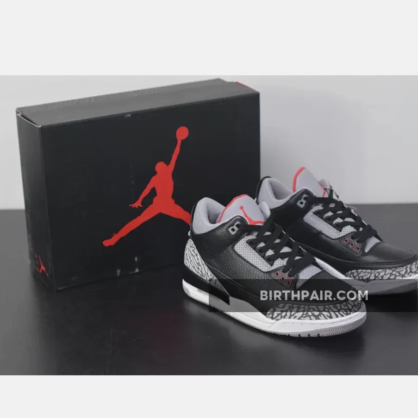 Air Jordan 3 Retro OG 'Black Cement' 2018 854262-001 jordan 3 black cement youth