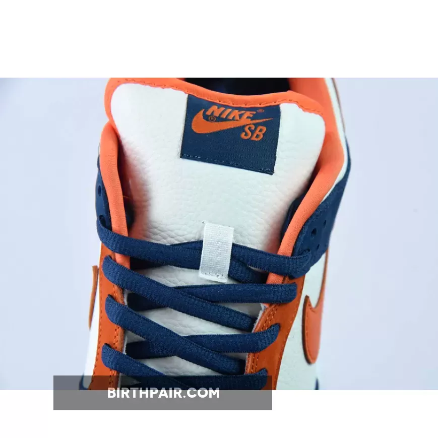 Nike SB Dunk Low Broncos White/Orange Blaze-Midnight Navy Orange Blaze Dunks