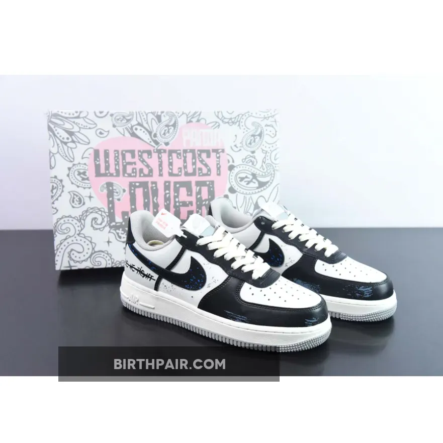 Custom Nike Air Force 1 Low Black White 1681275515 Outlet