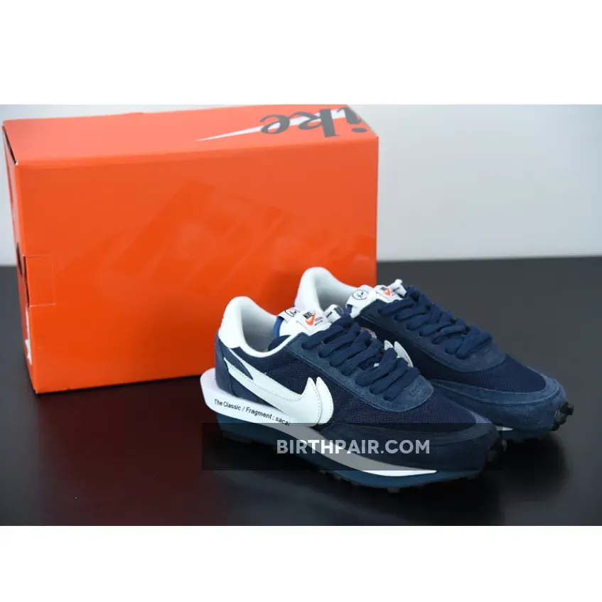 Navy Sacai Waffle - fragment design x sacai x Nike LDWaffle Navy Black DH2684-400