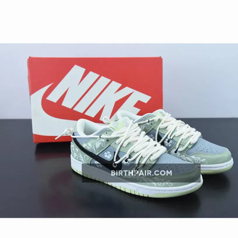 Nike Dunk Low Green Grey Nike Custom Dunks Low 1675864297
